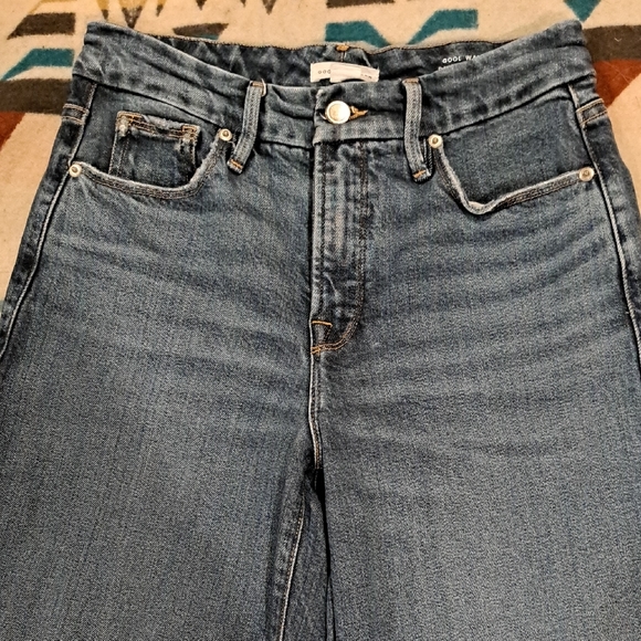 Good American Wide Leg Palazzo Crop Distressed Jeans 26/2 - Picture 2 of 7